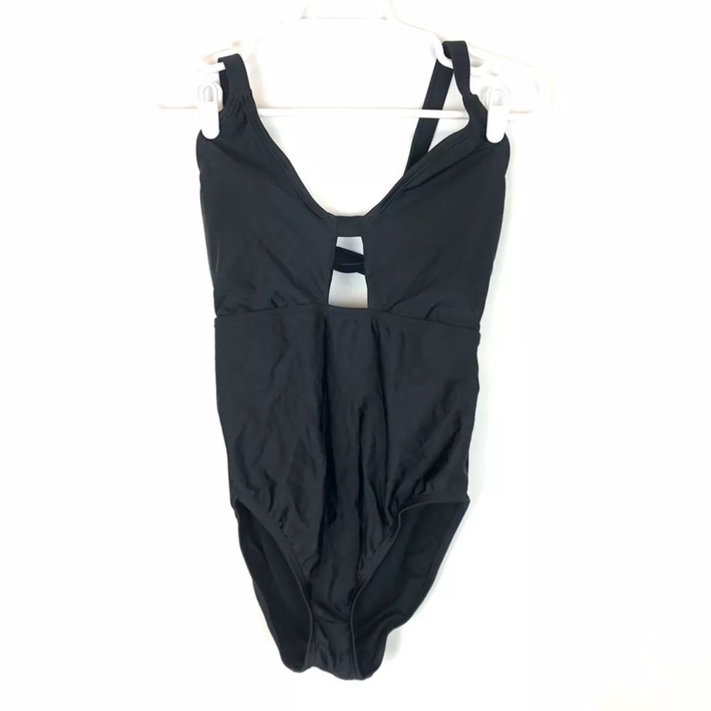 Speedo, Women’s Power Flex One Piece Black Swimsuit, Size Medium